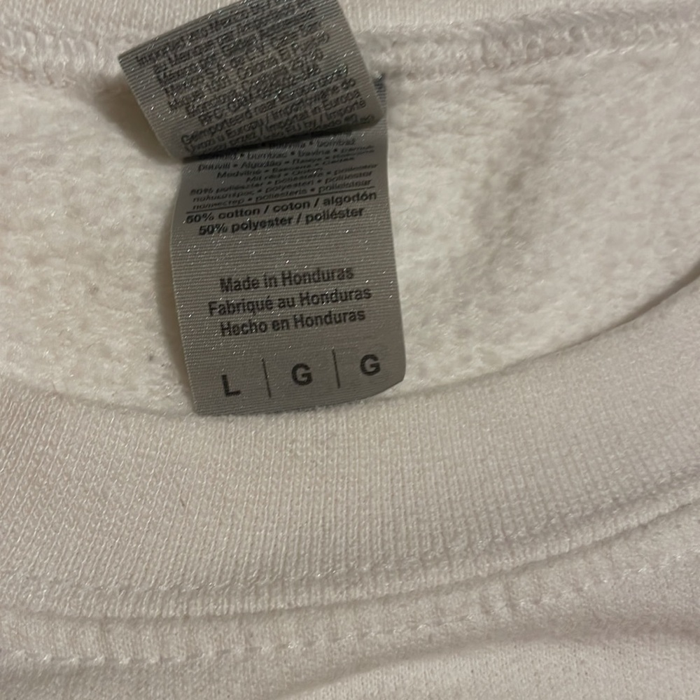 White Graphic Crewneck Sweatshirt - Introverted Conspiracy Theories - Picture 4 of 6